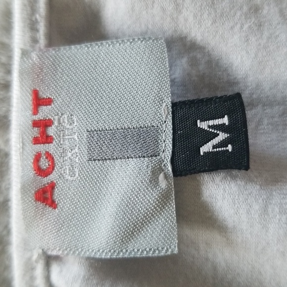 ACHT EXTE Grey logo t-shirt Size M Short Sleeves - Picture 2 of 5